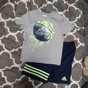 Adidas toddler 3t shorts set